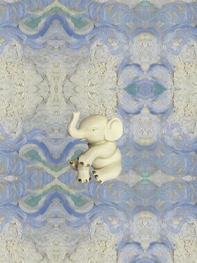 Lenox Cream Ceramic Elephant Accent with Gold Details